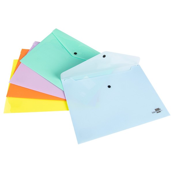 Carpeta liderpapel dossier broche polipropileno din a4 amarillo fluor opaco 50 hojas