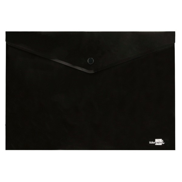 Carpeta liderpapel dossier broche polipropileno din a4 negro opaco 50 hojas
