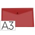Carpeta liderpapel dossier broche 44243 polipropileno din a3 rojo translucido