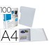 Carpeta liderpapel personaliza 100 fundas polipropilenodin a4 transparente con cajetin