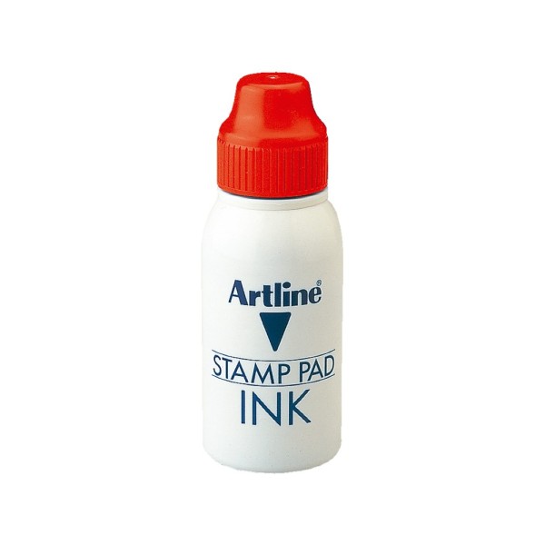 Tinta tampon artline roja frasco de 50 cc