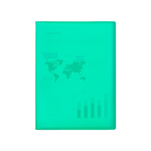 Carpeta liderpapel escaparate 30 fundas polipropileno din a4 verde translucido