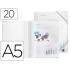 Carpeta liderpapel escaparate con espiral 20 fundas polipropileno din a5 transparente