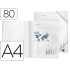 Carpeta liderpapel escaparate con espiral 80 fundas polipropileno din a4 transparente