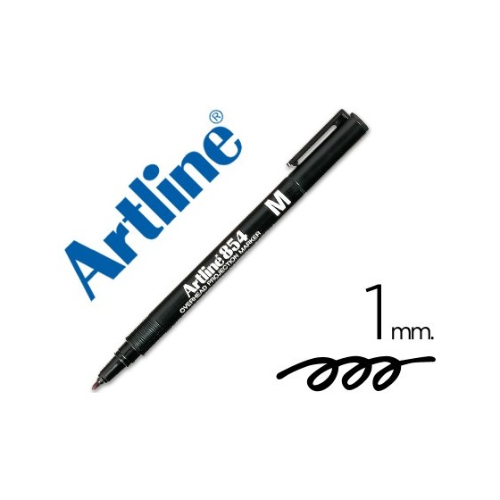 Rotulador artline retroproyeccion punta fibra permanente ek-854 negro -punta redonda 1 mm