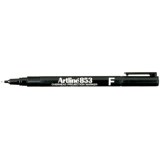 Rotulador artline retroproyeccion punta fibra permanente ek-853 negro -punta redonda 0.5 mm