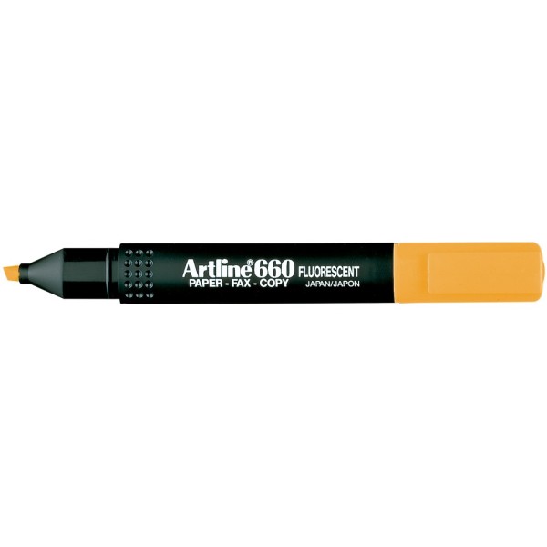 Rotulador artline fluorescente ek-660 naranja punta biselada