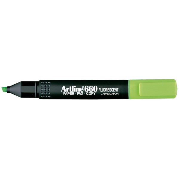 Rotulador artline fluorescente ek-660 verde punta biselada