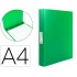 Carpeta liderpapel 4 anillas 25 mm mixtas polipropileno din a4 verde manzana opaco