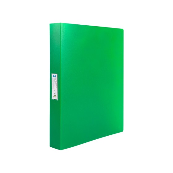 Carpeta liderpapel 4 anillas 25 mm mixtas polipropileno din a4 verde manzana opaco