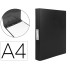 Carpeta liderpapel 4 anillas 25 mm mixtas polipropileno din a4 negro opaco