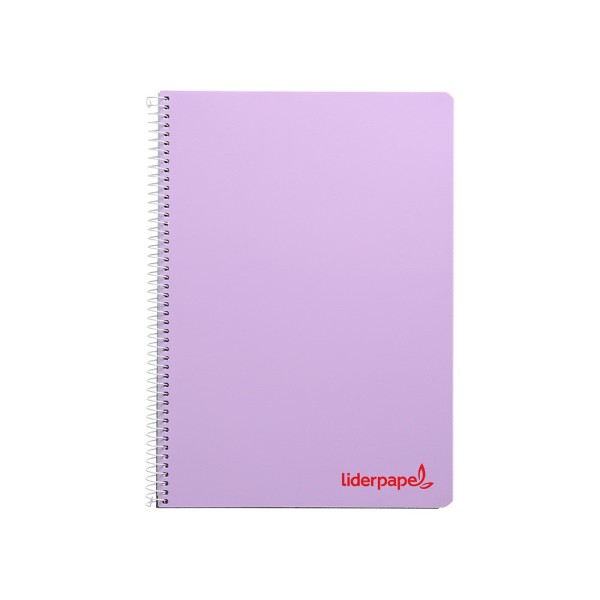 Cuaderno espiral liderpapel a4 wonder tapa plastico 80h 90 gr liso colores surtidos