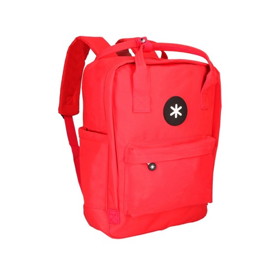 Cartera antartik mochila 2 asas y bolsillos exteriores rojo 300x115x390 mm