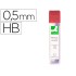 Minas q-connect grafito 0,5 mm hb estuche de 12 minas