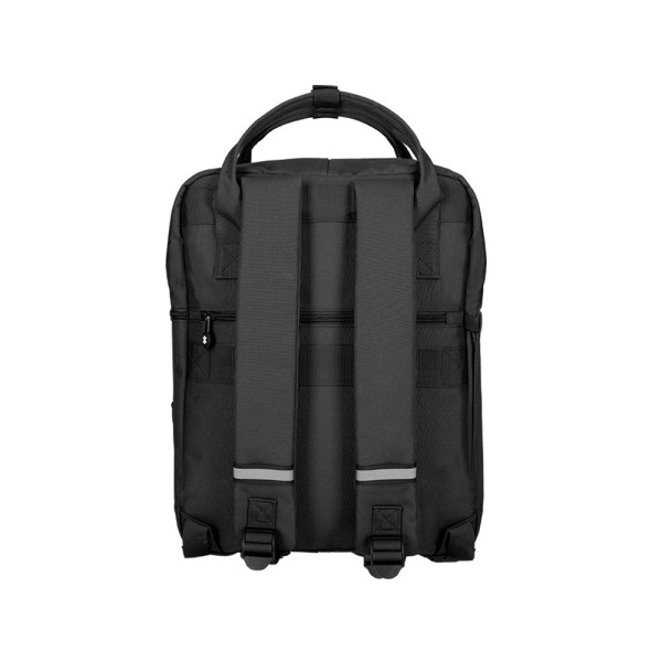 Cartera antartik mochila 2 asas y bolsillos exteriores negro 300x115x390 mm