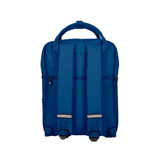 Cartera antartik mochila 2 asas y bolsillos exteriores azul 300x115x390 mm