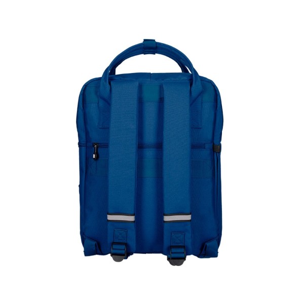 Cartera antartik mochila 2 asas y bolsillos exteriores azul 300x115x390 mm