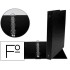 Carpeta liderpapel 4 anillas 25 mm redodas plastico folio color negro