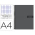 Cuaderno espiral liderpapel a4 micro crafty tapa forrada 120h 90 gr cuadro 5 mm 5 bandas 4 colores color negro