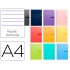 Cuaderno espiral liderpapel a4 crafty tapa forrada 80h 90 gr rayado horizontal con margen colores surtidos