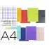 Cuaderno espiral liderpapel a4 crafty tapa forrada 80h 90 gr cuadro 3 mm con margen colores surtidos