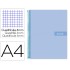Cuaderno espiral liderpapel a4 crafty tapa forrada 80h 90 gr cuadro 4mm con margen color celeste