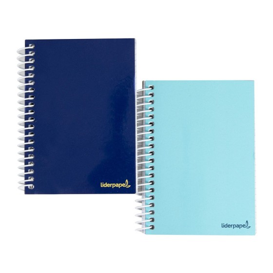 Cuaderno espiral liderpapel bolsillo dieciseavo smart tapa blanda 80h 60gr cuadro 4mm colores surtidos