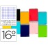 Cuaderno espiral liderpapel bolsillo dieciseavo apaisado smart tapa blanda 80h 60gr cuadro 4mm colores surtidos