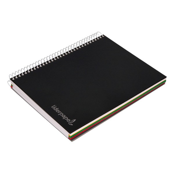 Cuaderno espiral liderpapel a5 micro jolly tapa forrada 140h 75 gr horizontal 5 bandas6 taladros colores surtidos