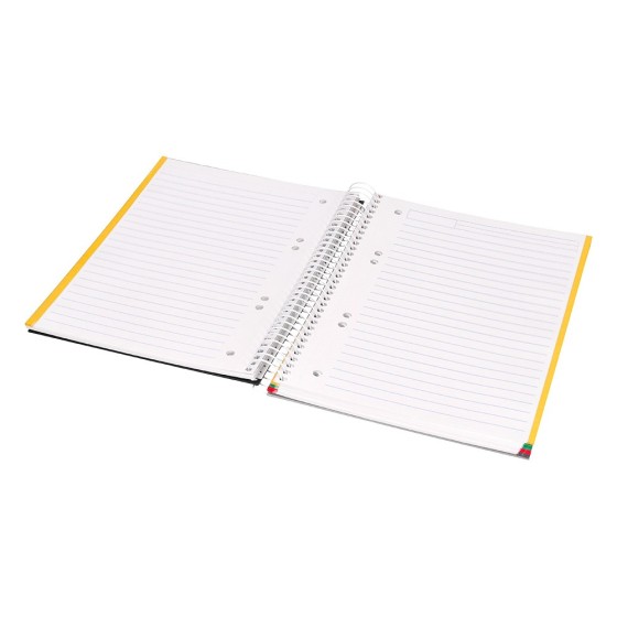 Cuaderno espiral liderpapel a5 micro jolly tapa forrada 140h 75 gr horizontal 5 bandas6 taladros colores surtidos