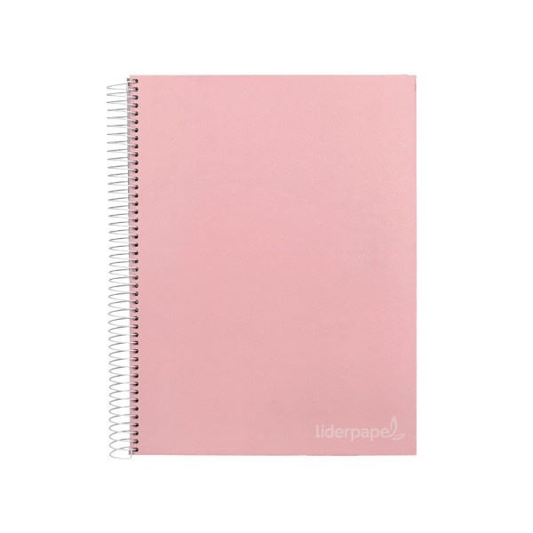 Cuaderno espiral liderpapel a4 micro jolly tapa forrada 140h 75 gr liso 5 bandas 4 taladros colores surtidos