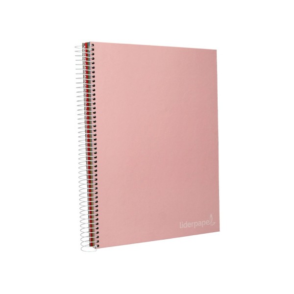Cuaderno espiral liderpapel a4 micro jolly tapa forrada 140h 75 gr liso 5 bandas 4 taladros colores surtidos