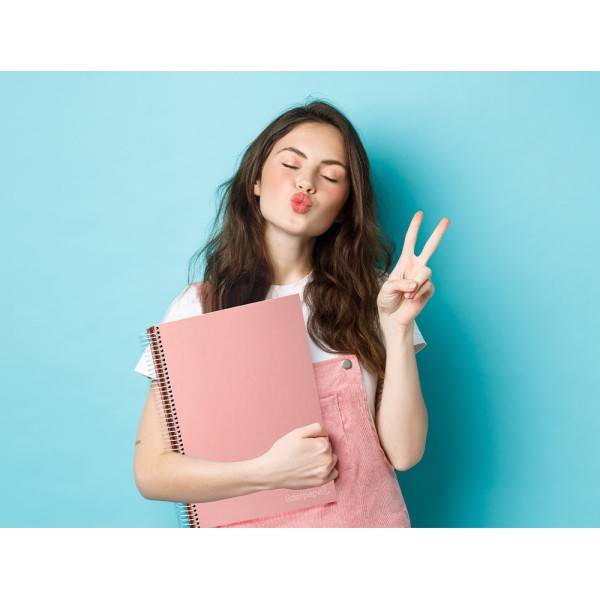 Cuaderno espiral liderpapel a4 micro jolly tapa forrada 140h 75 gr liso 5 bandas 4 taladros colores surtidos