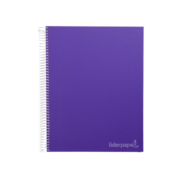 Cuaderno espiral liderpapel a4 micro jolly tapa forrada 140h 75 gr horizontal 5 bandas4 taladros colores surtidos