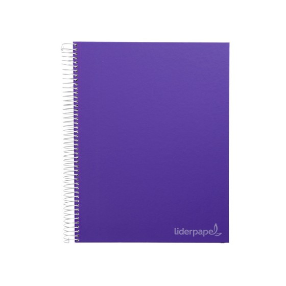 Cuaderno espiral liderpapel a4 micro jolly tapa forrada 140h 75 gr cuadro 4mm 5 bandas4 taladros colores surtidos