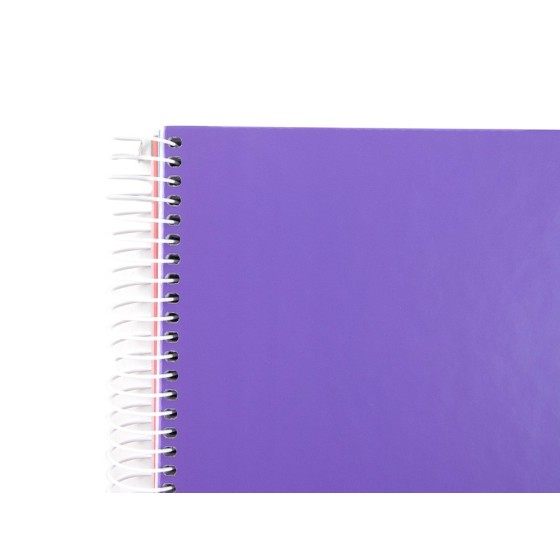 Cuaderno espiral liderpapel a4 micro jolly tapa forrada 140h 75 gr cuadro 4mm 5 bandas4 taladros colores surtidos