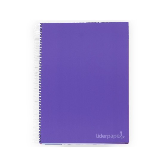Cuaderno espiral liderpapel a4 micro jolly tapa forrada 140h 75 gr cuadro 5mm 5 bandas4 taladros colores surtidos
