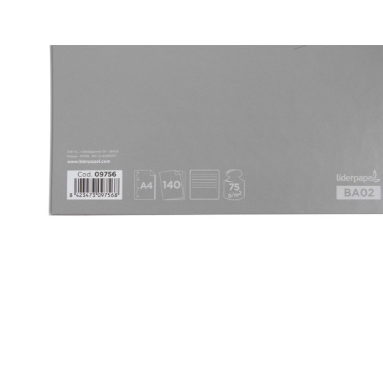 Cuaderno espiral liderpapel a4 micro jolly tapa forrada 140h 75 gr cuadro 5mm 5 bandas4 taladros colores surtidos