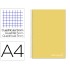 Cuaderno espiral liderpapel a4 micro jolly tapa forrada 140h 75 gr cuadro 5mm 5 bandas4 taladros color amarillo