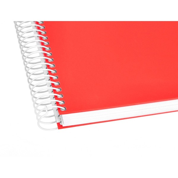 Cuaderno espiral liderpapel a5 crafty tapa forrada 80h 90 gr cuadro 4 mm con margen colores surtidos