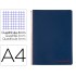 Cuaderno espiral liderpapel a4 wonder tapa plastico 80h 90gr cuadro 4mm con margen color azul marino
