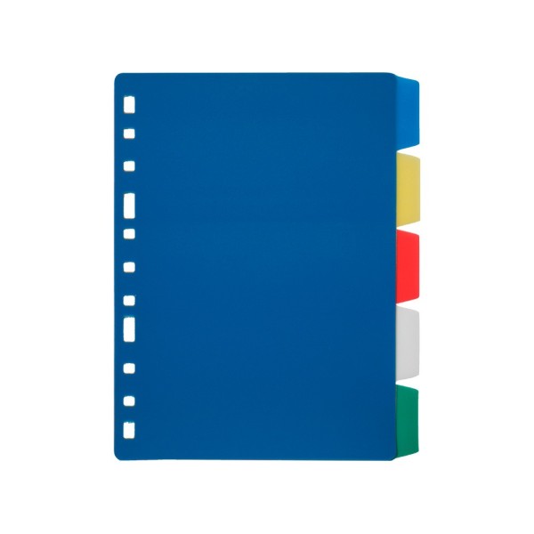 Separador liderpapel plastico juego de 5 separadores cuarto 11 taladros