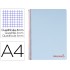 Cuaderno espiral liderpapel a4 wonder tapa plastico 80h 90gr cuadro 4mm con margen color azul