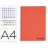 Cuaderno espiral liderpapel a4 micro wonder tapa plastico 120h 90 gr cuadro 5 mm 5 bandas 4 taladros color rojo