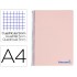 Cuaderno espiral liderpapel a4 micro wonder tapa plastico 120h 90 gr cuadro 5 mm 5 bandas 4 taladros color rosa