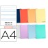 Cuaderno espiral liderpapel a4 wonder tapa plastico 80h 90gr pauta ancha 3,5mm con margen colores surtidos