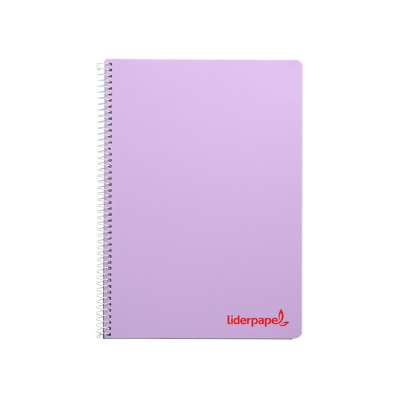 Cuaderno espiral liderpapel a4 wonder tapa plastico 80h 90gr rayado n.46 colores surtidos