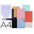 Cuaderno espiral liderpapel a4 wonder tapa plastico 80h 90gr milimetrado 2mm con margen colores surtidos
