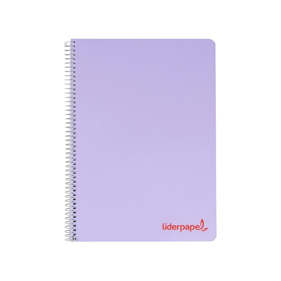 Cuaderno espiral liderpapel a4 wonder tapa plastico 80h 90gr cuadro 4mm con margen colores surtidos