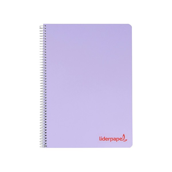 Cuaderno espiral liderpapel a4 wonder tapa plastico 80h 90gr cuadro 4mm con margen colores surtidos